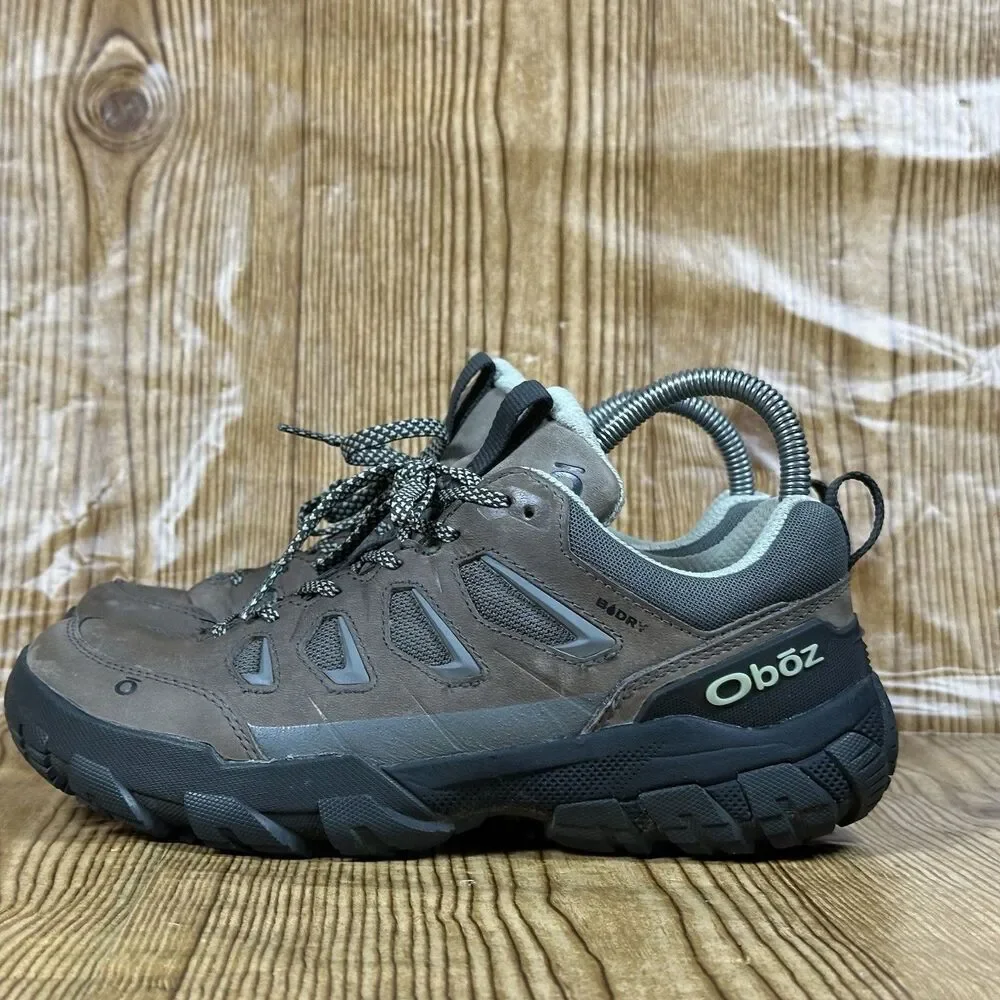 Oboz Women’s 7.5 Sawtooth X Brown B-Dry Waterproof Leather Low Hiking Trail Shoe